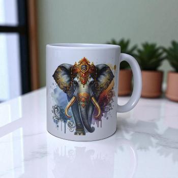 Keramiktasse Elefant  Design Nr. 1 Kaffeebecher Teetasse Kaffeetasse - Artikel Nr. 1100087